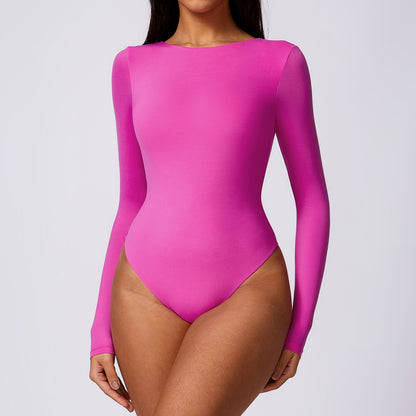 Women's Corset Long Sleeve Yoga Bodysuit