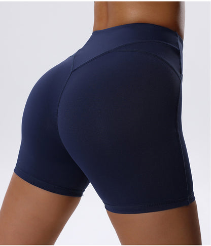 Summer European And American Three-point Yoga Women's High Elastic Fitness Shorts Outdoor Running Sports Professional Training