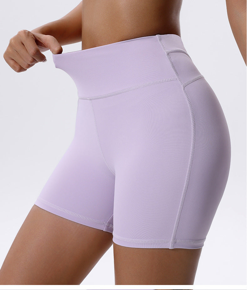 Summer European And American Three-point Yoga Women's High Elastic Fitness Shorts Outdoor Running Sports Professional Training