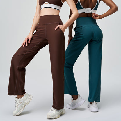 High Waist Yoga Wide Leg Exercise Casual Pants