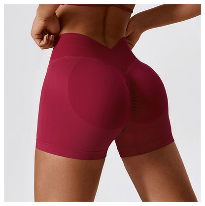 European And American Seamless High Waist Yoga Belly Contracting Hip Raise Fitness Pants