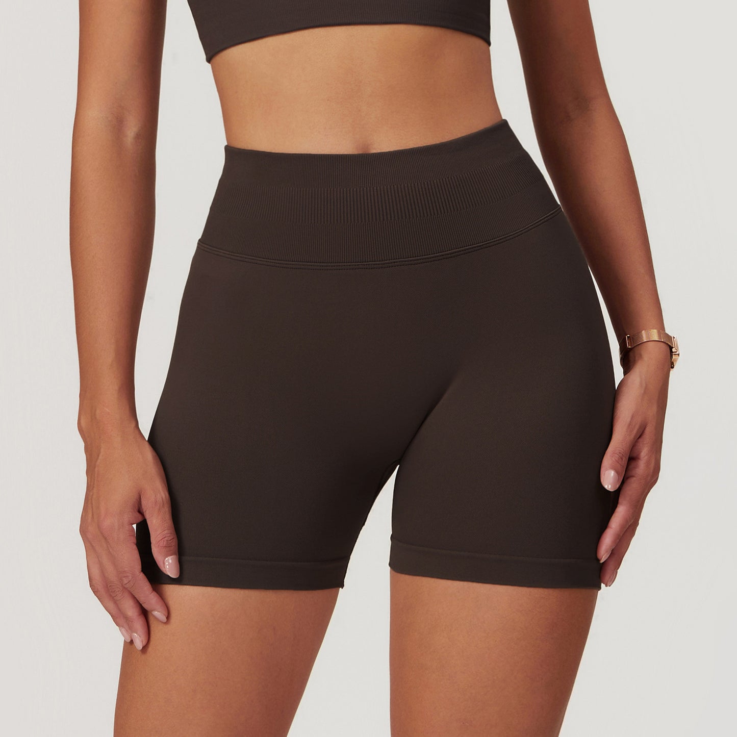 Seamless High Waist Yoga Shorts For Women Skinny Hip Raise