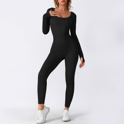 Seamless Yoga Jumpsuit Long Sleeve Autumn And Winter Rompers