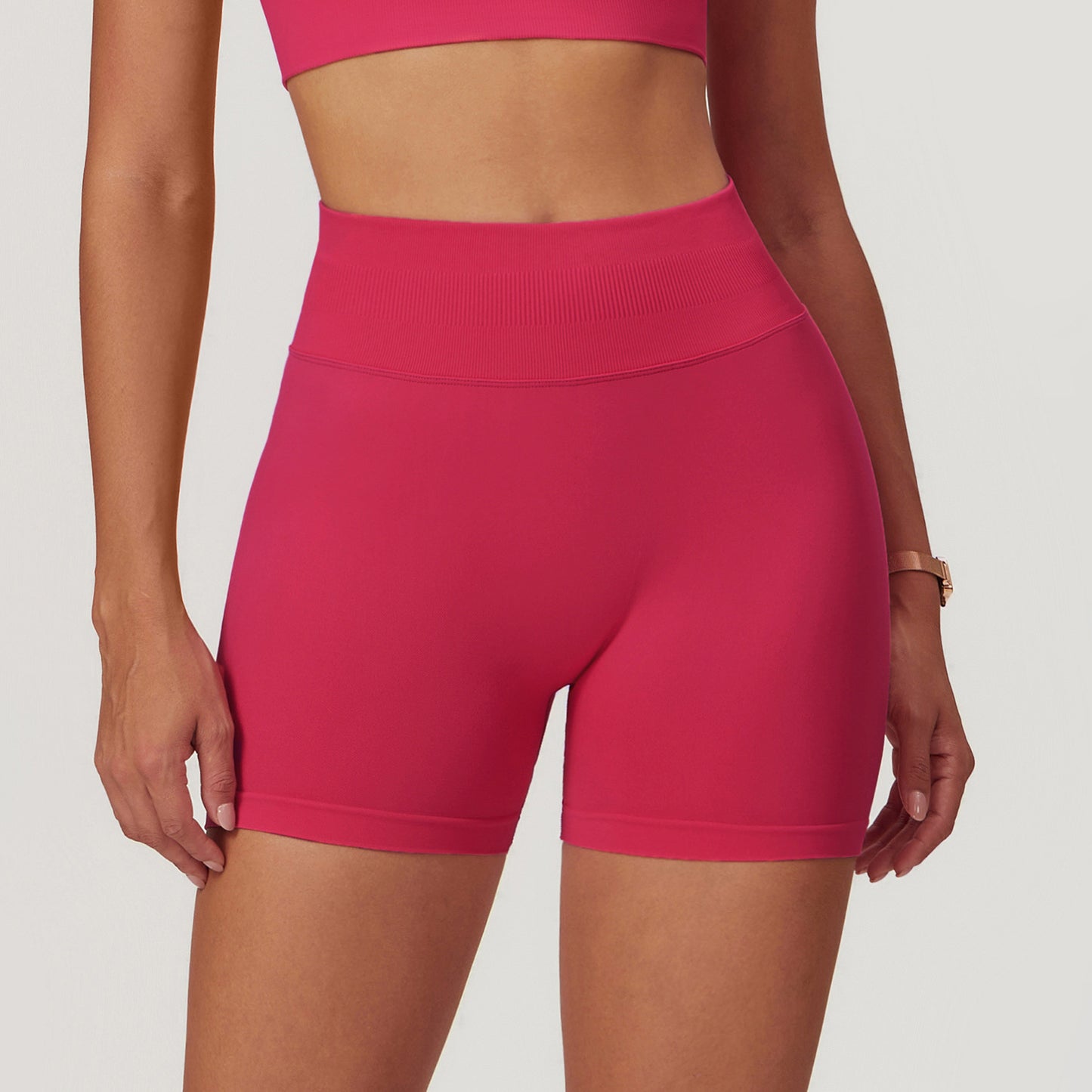 Seamless High Waist Yoga Shorts For Women Skinny Hip Raise