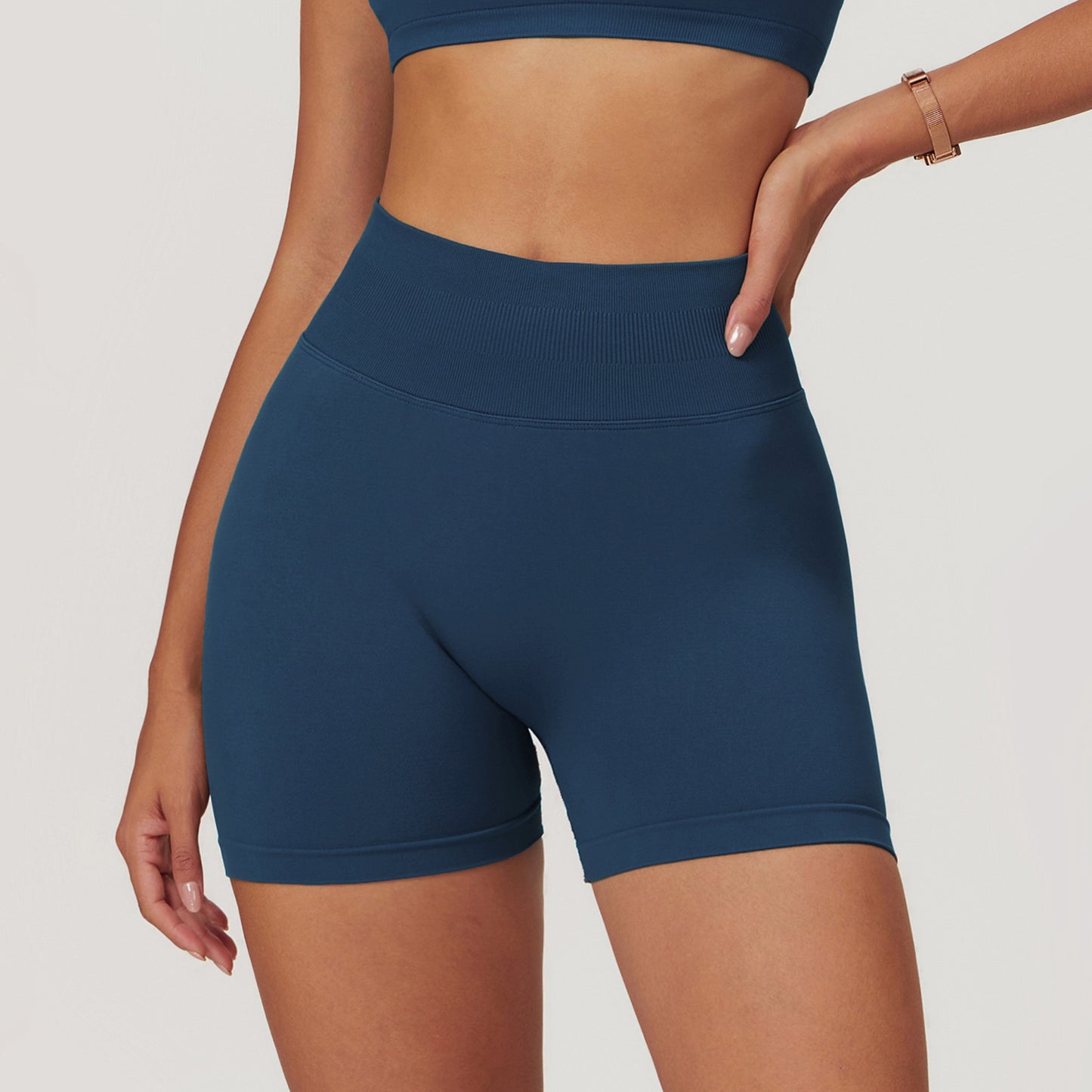 Seamless High Waist Yoga Shorts For Women Skinny Hip Raise