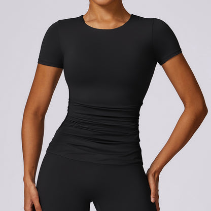 Breathable Tight Yoga Short Sleeve Blouse T-shirt