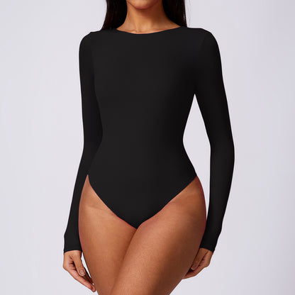 Women's Corset Long Sleeve Yoga Bodysuit