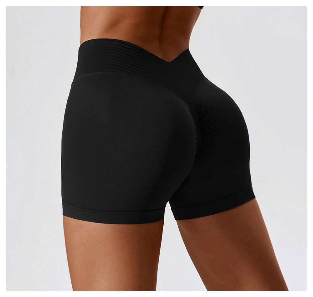 European And American Seamless High Waist Yoga Belly Contracting Hip Raise Fitness Pants