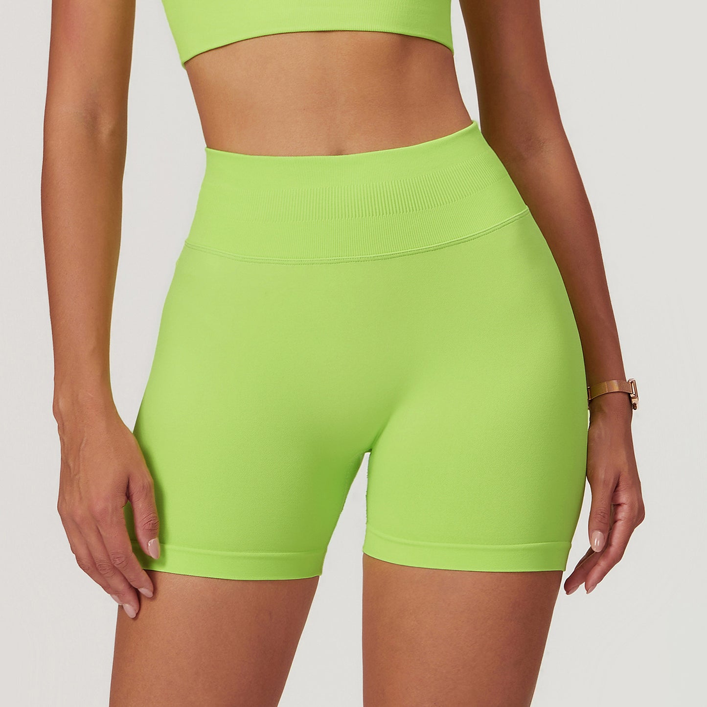 Seamless High Waist Yoga Shorts For Women Skinny Hip Raise