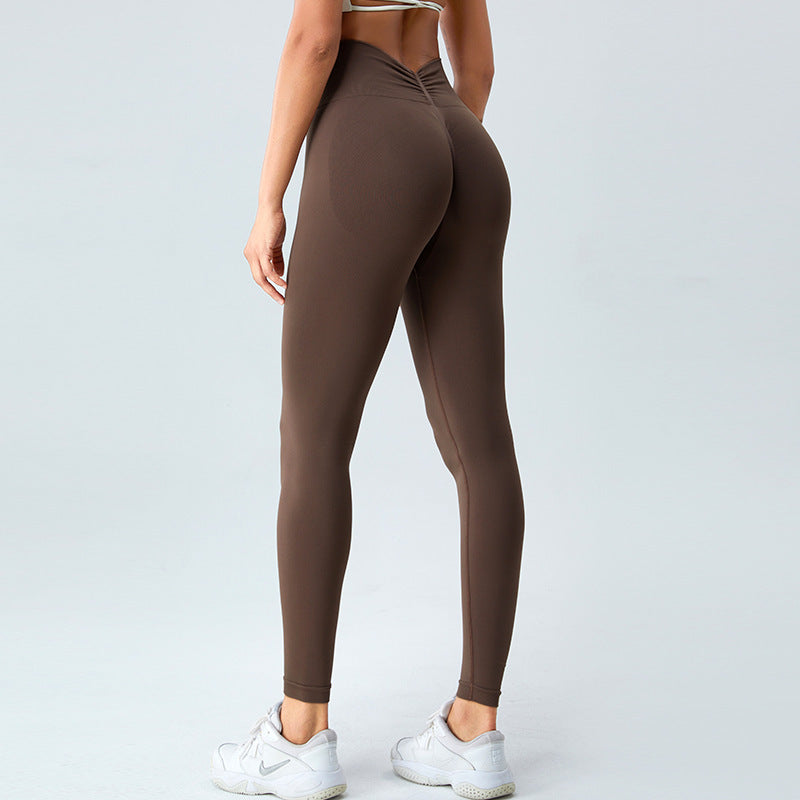 Outdoor Running Fitness Pants Women's Peach Hip Raise Seamless Sports Tights