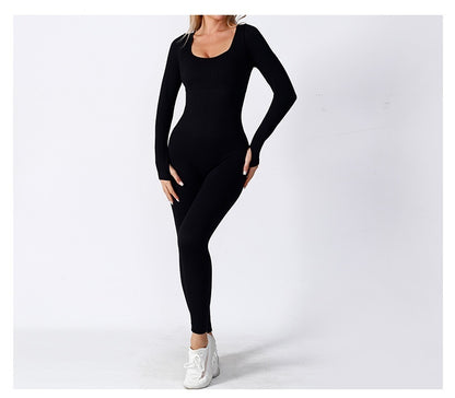 Seamless Yoga Jumpsuit Long Sleeve Autumn And Winter Rompers