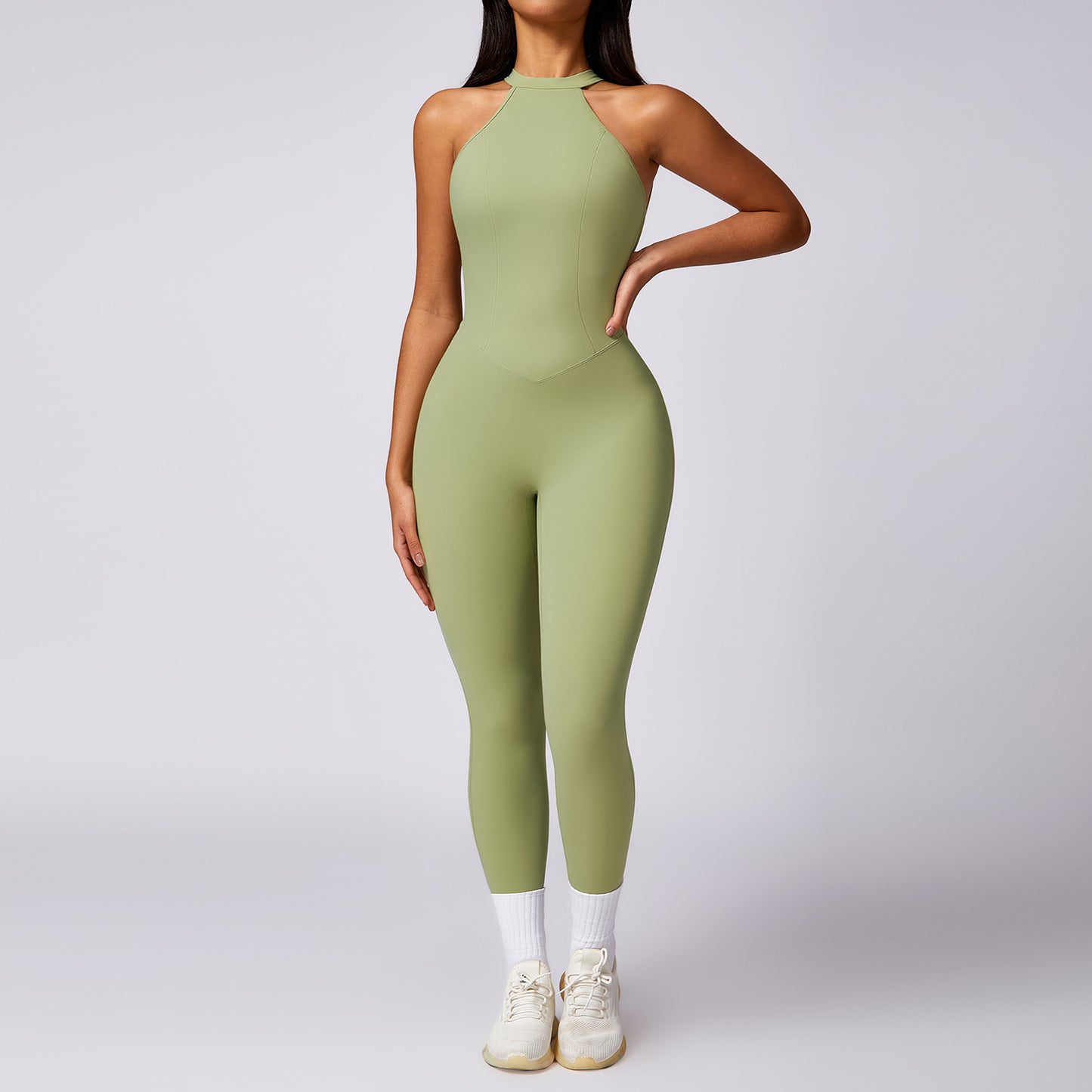 Beauty Back Yoga Jumpsuit Women's Outdoor Running Tight Sports Quick-drying Workout Clothes