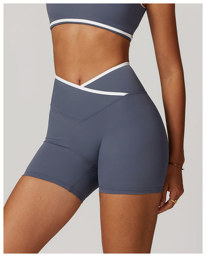 Skinny Hip Raise Sports High Waist Yoga Shorts