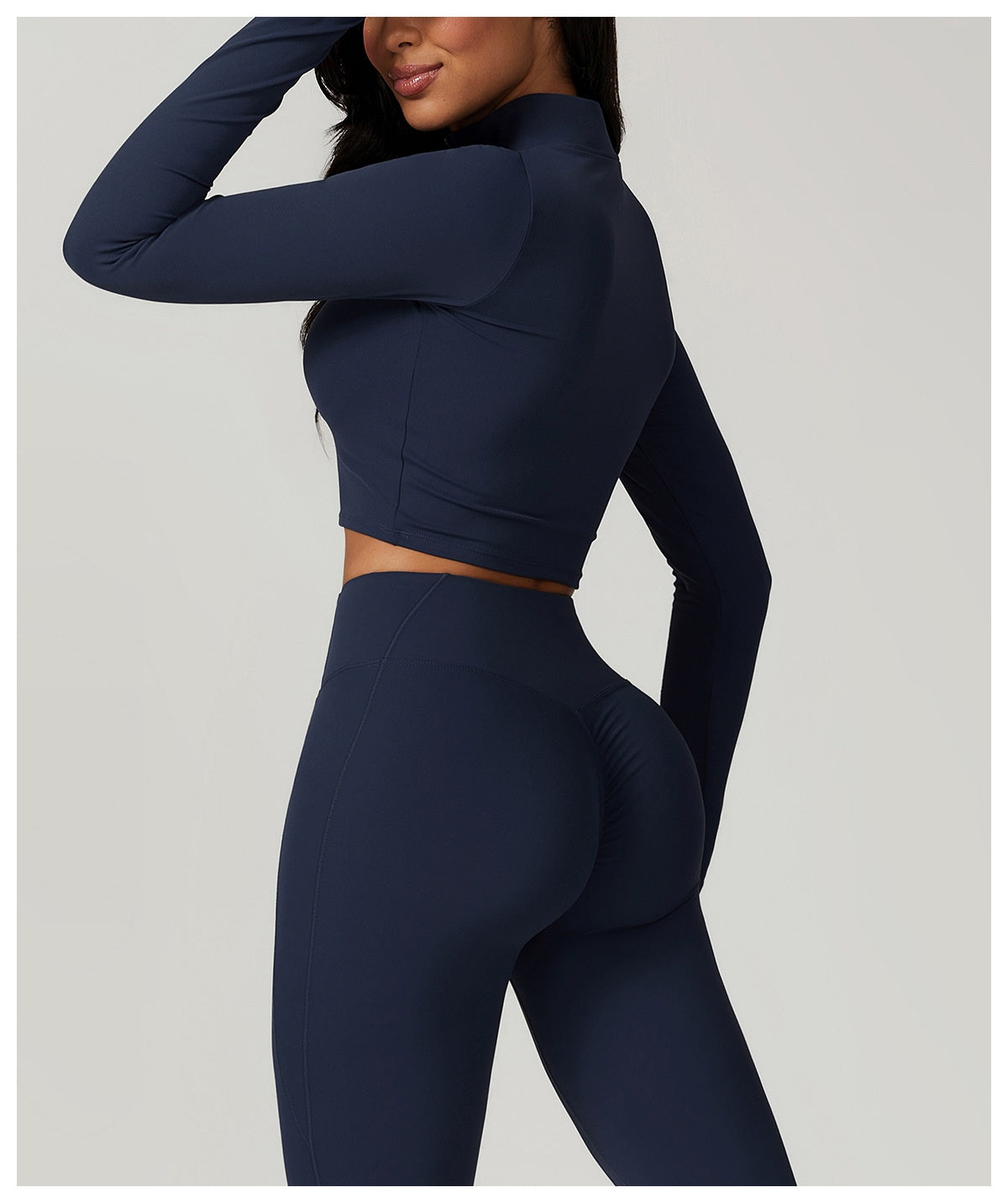 Zipper Tight Long Sleeve Yoga Wear